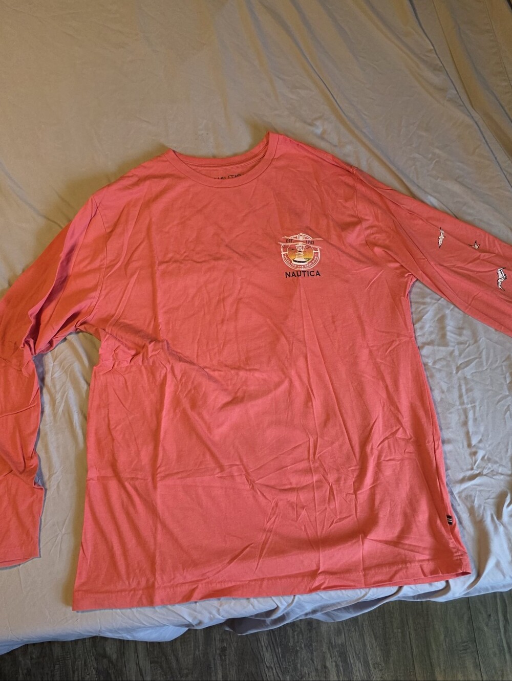 Nautica Coral Long Sleeve Tee